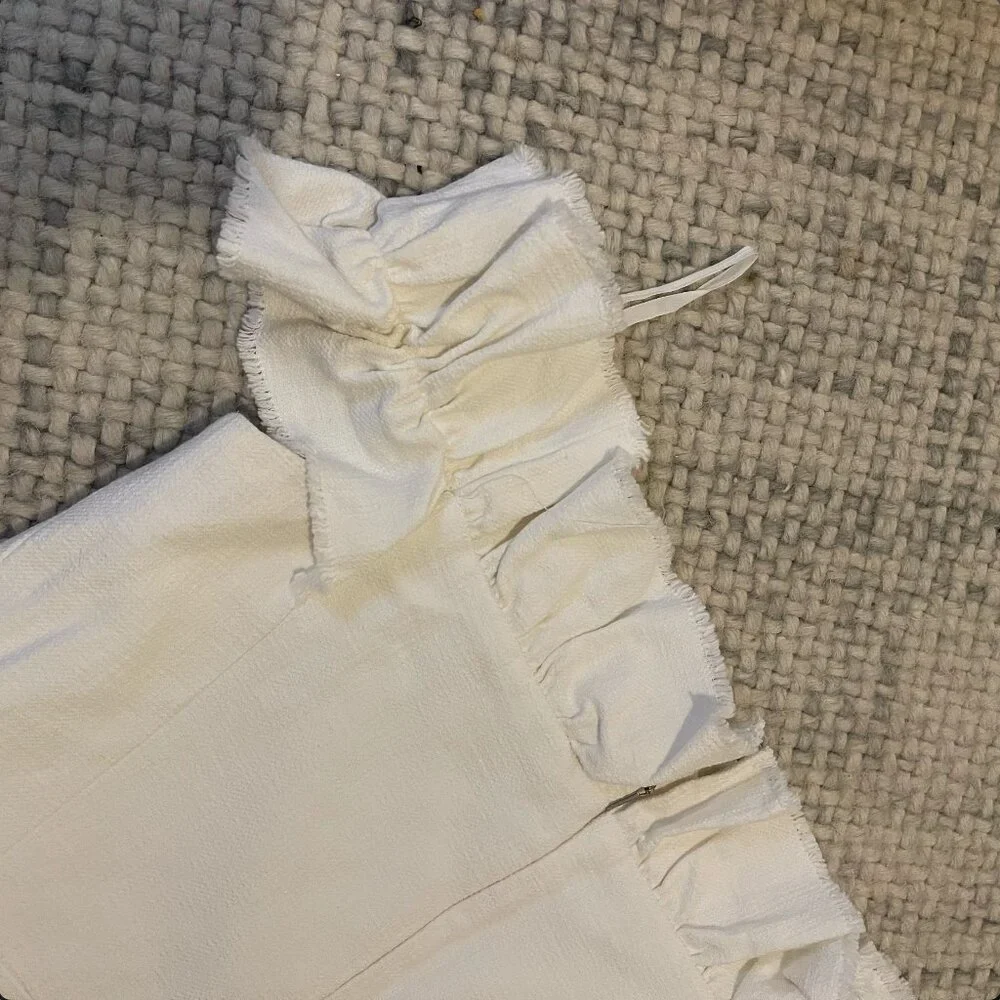 Rebecca Taylor Fringed Off-The-Shoulder Dress - Picture 6 of 6